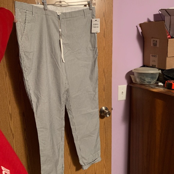 NWT Nordstrom navy and white striped pants - Picture 5 of 6